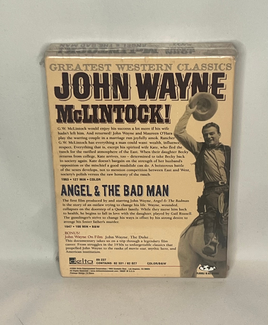 McLintock and Angel and the Bad Man set sealed